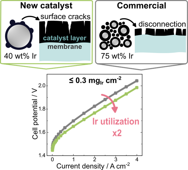 Catalyst for Proton Exchange Membrane Water Electrolysis with Low Iridium Loading developed